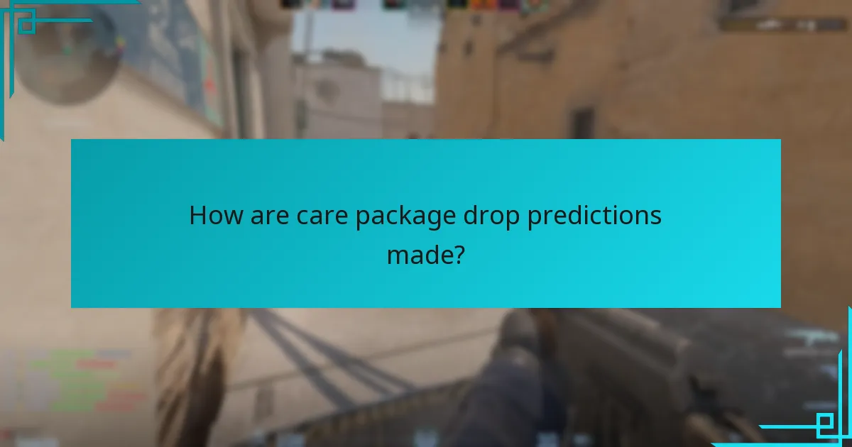 How are care package drop predictions made?