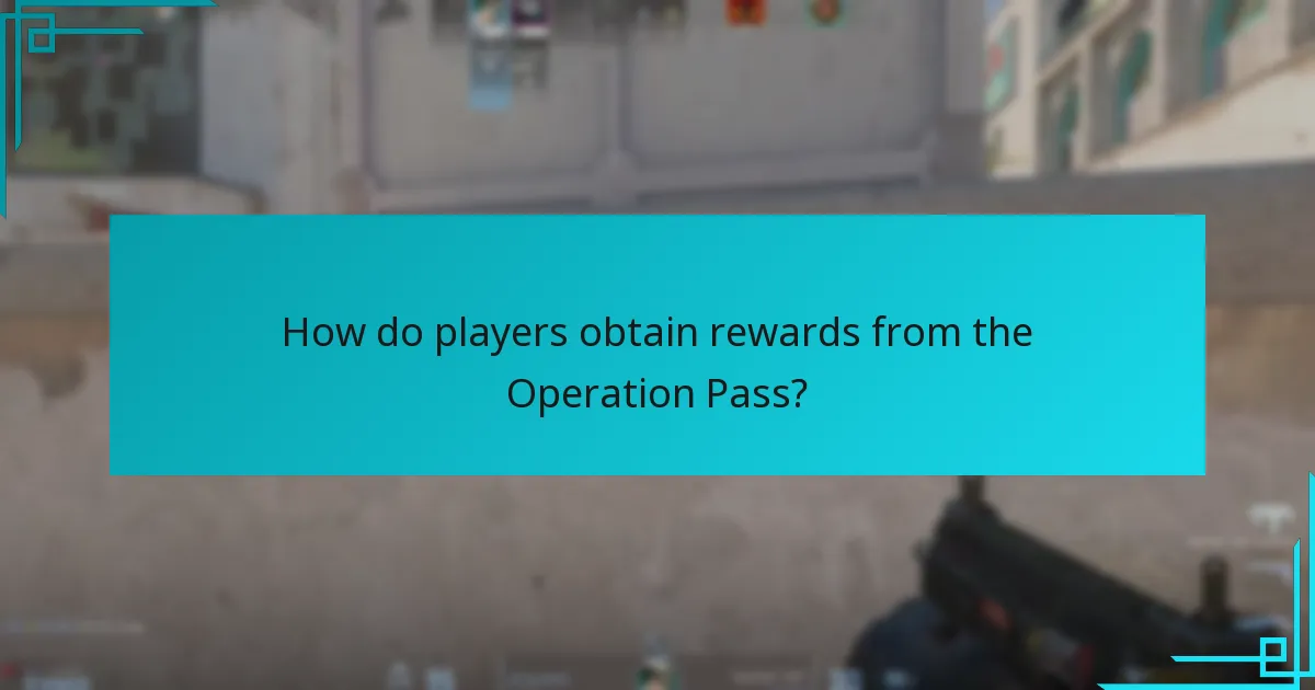 How do players obtain rewards from the Operation Pass?