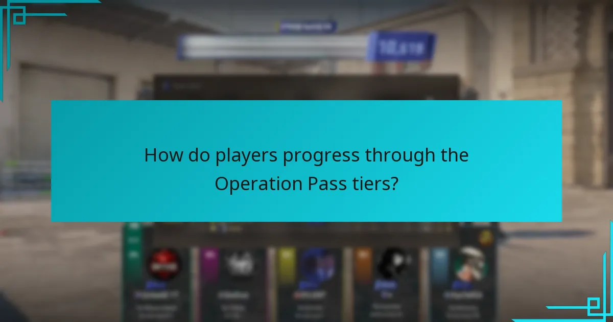 How do players progress through the Operation Pass tiers?