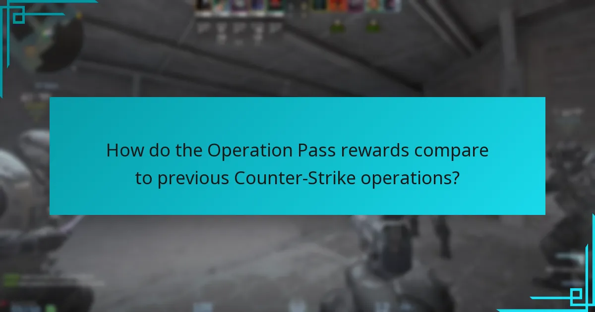 How do the Operation Pass rewards compare to previous Counter-Strike operations?