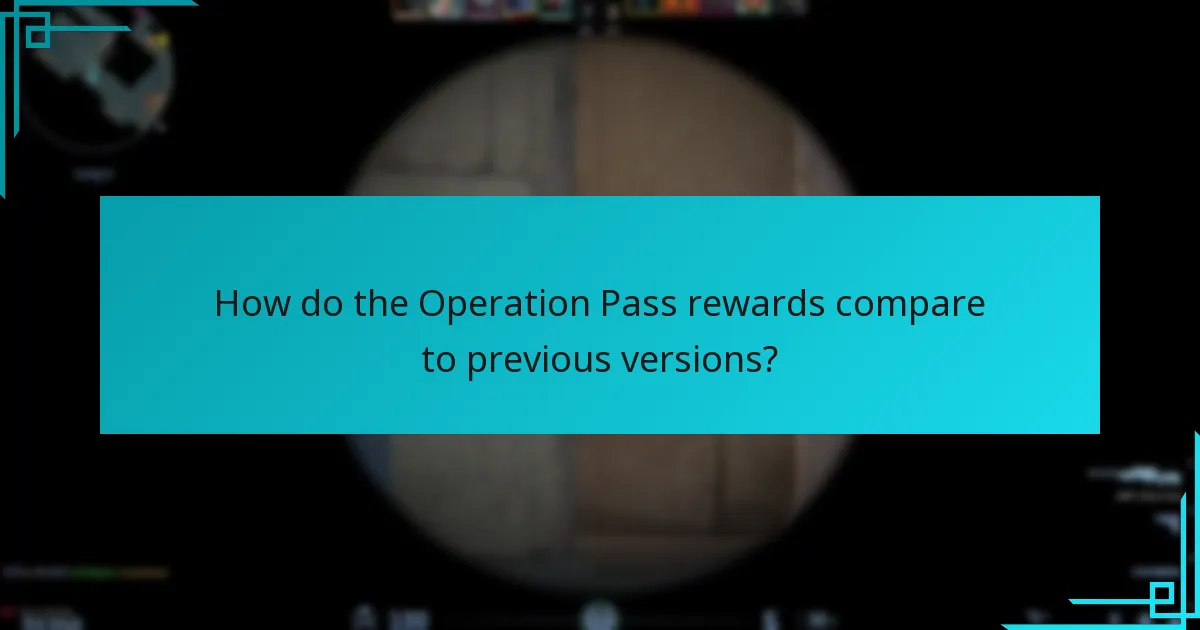 How do the Operation Pass rewards compare to previous versions?