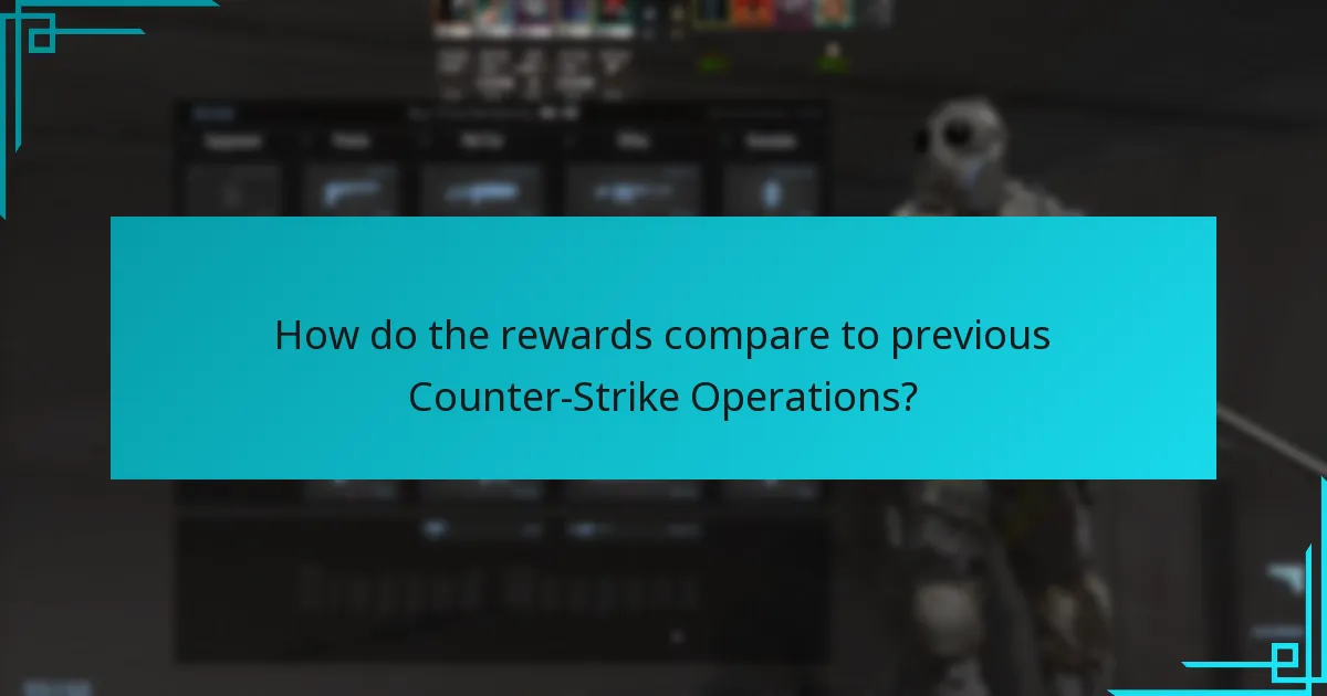 How do the rewards compare to previous Counter-Strike Operations?