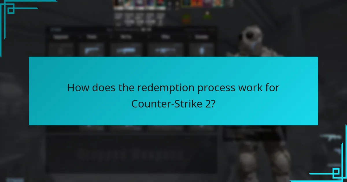 How does the redemption process work for Counter-Strike 2?