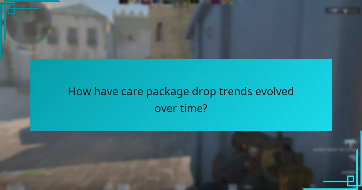 How have care package drop trends evolved over time?