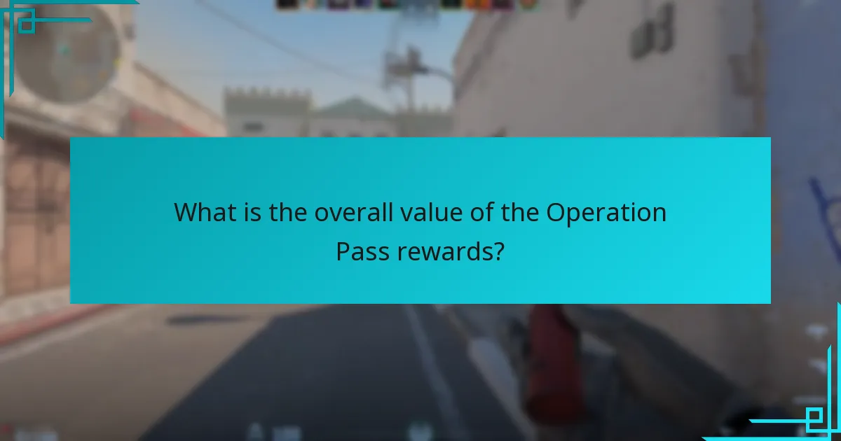 What is the overall value of the Operation Pass rewards?