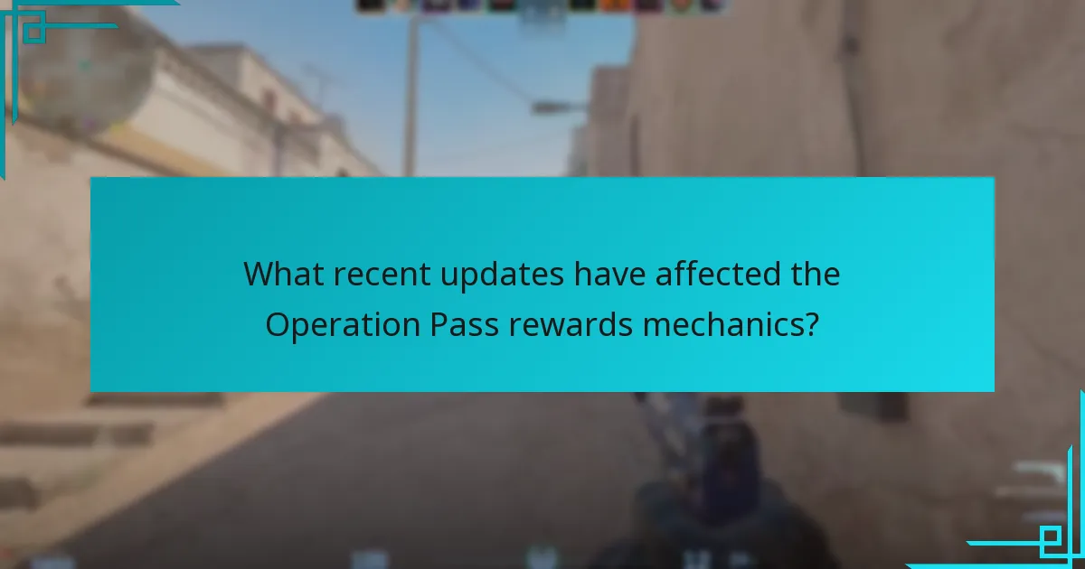 What recent updates have affected the Operation Pass rewards mechanics?