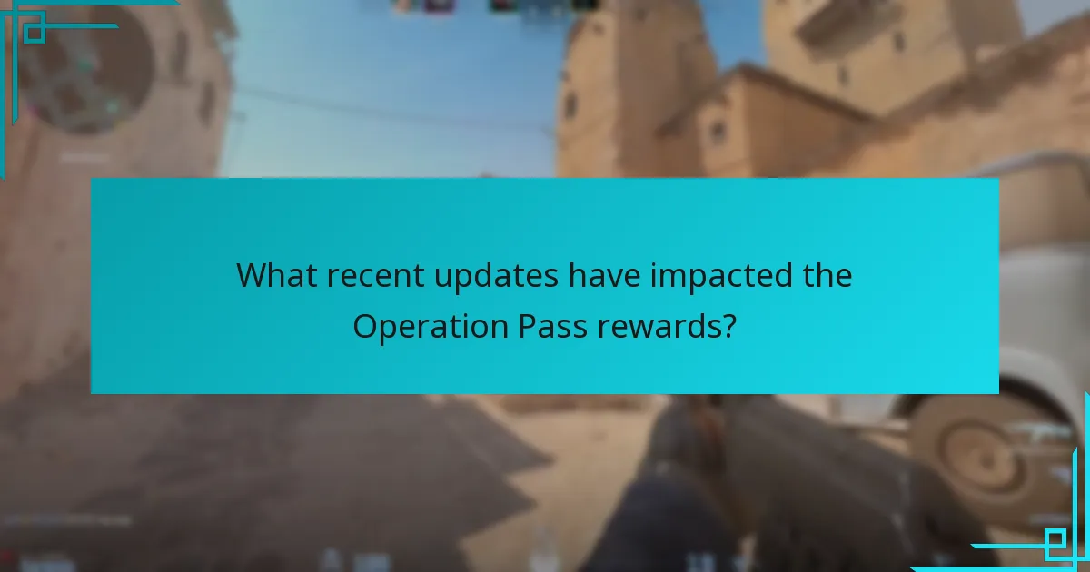 What recent updates have impacted the Operation Pass rewards?