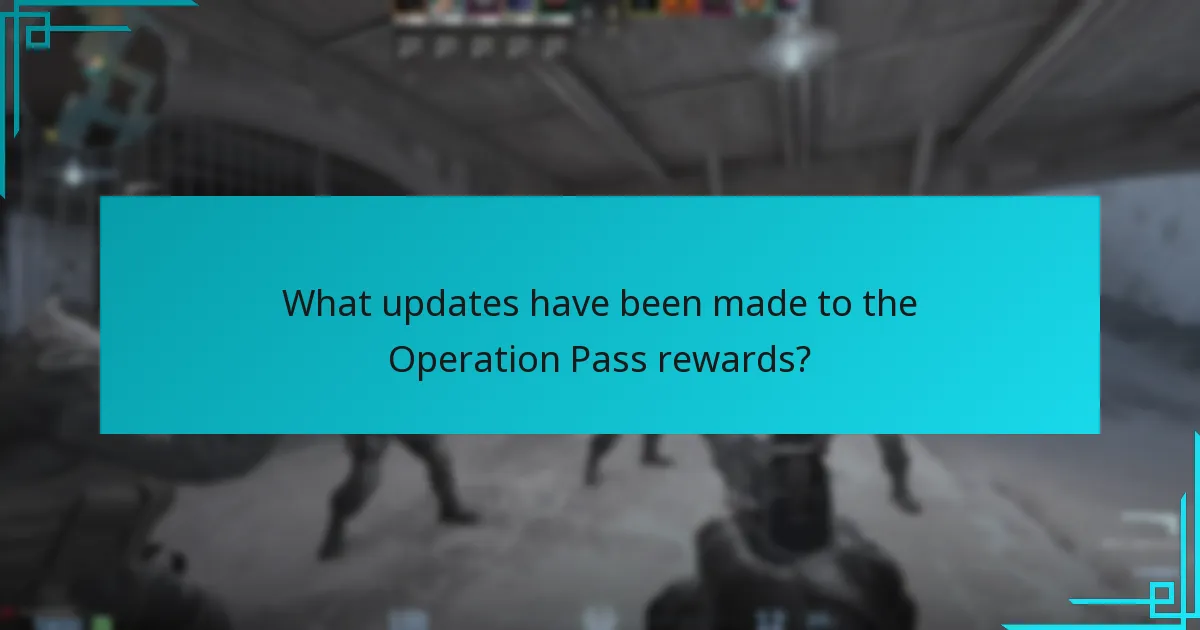 What updates have been made to the Operation Pass rewards?